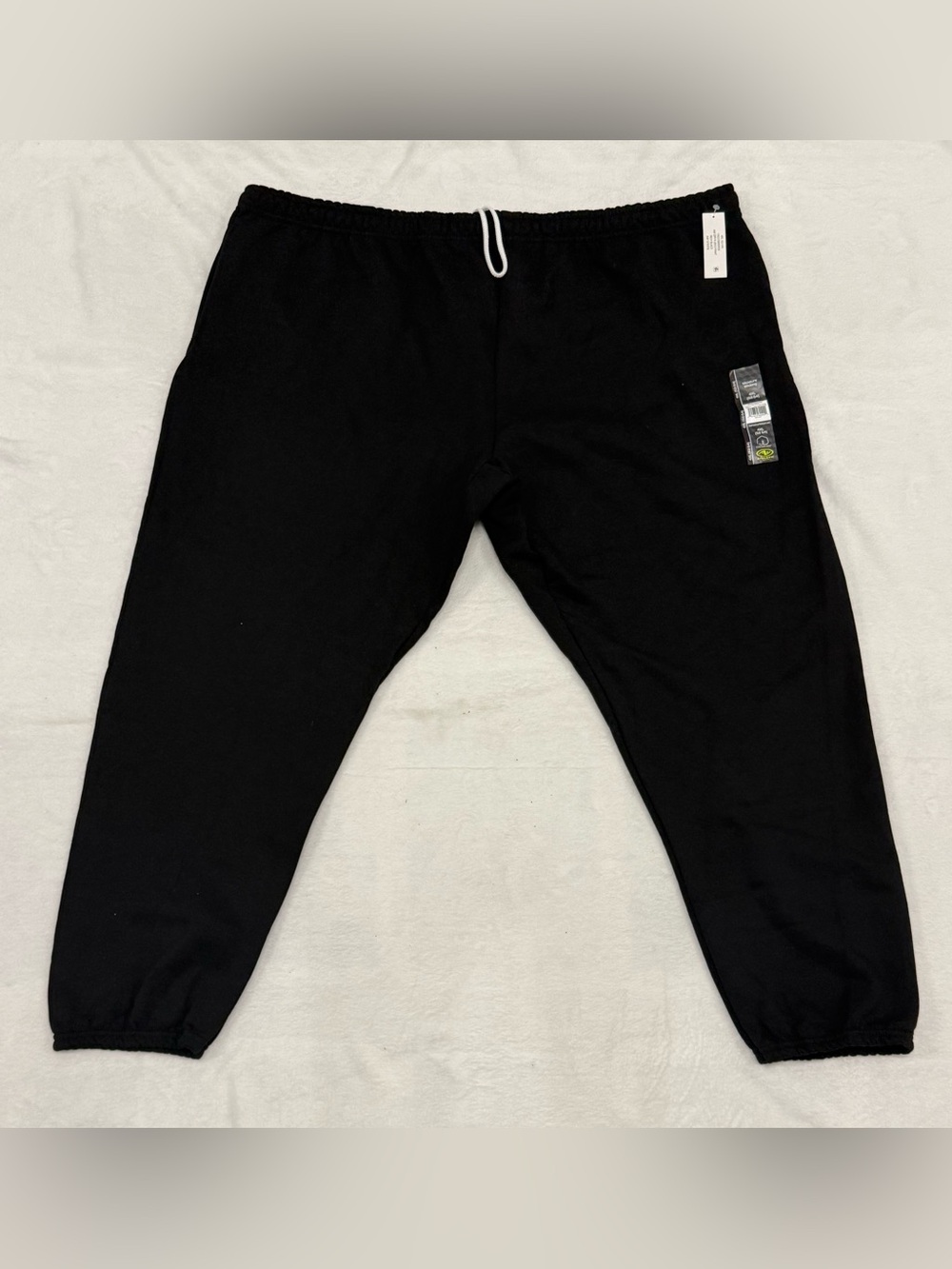 Men’s Athletic Works Fleece Jogger Pants 4XL (52-54) Rich Black NWT